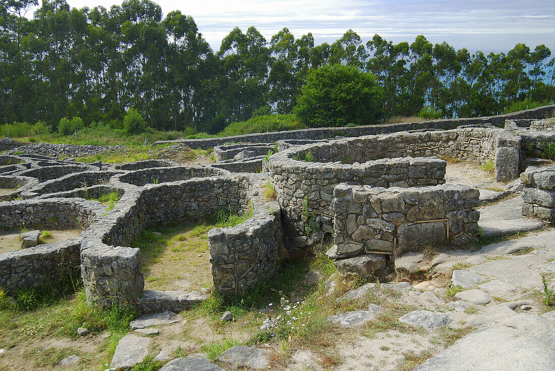 Castro' (old fortified settlement) of Santa Tecla. Pontevedra province. Galicia. Spain