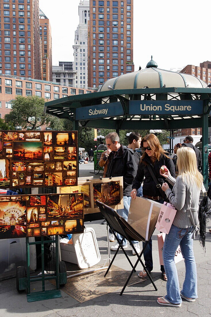 Market at Union Square, Manhattan, New York City, New York, USA