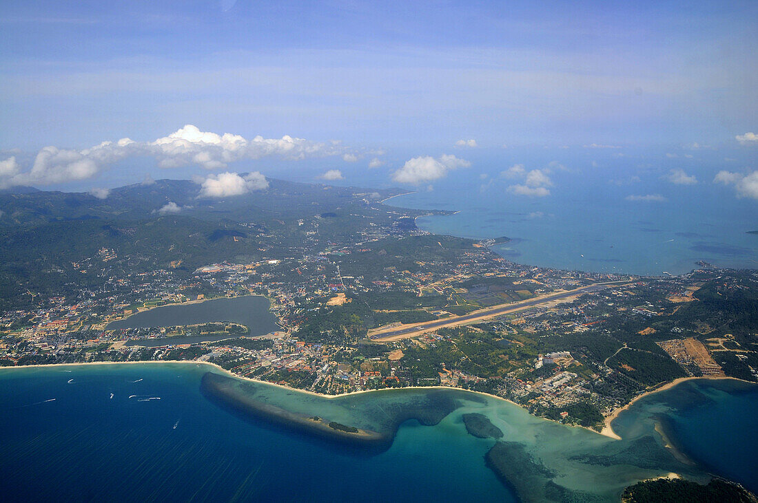 Luftaufnahme von Chaweng Strand und Nordküste, Ko Samui, Thailand