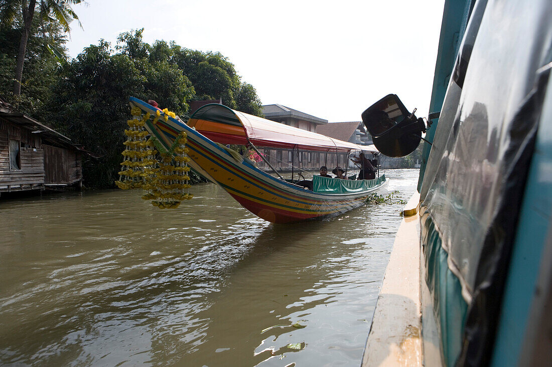 Klongfahrt in einem Boot, Bangkok, Thailand, Asien