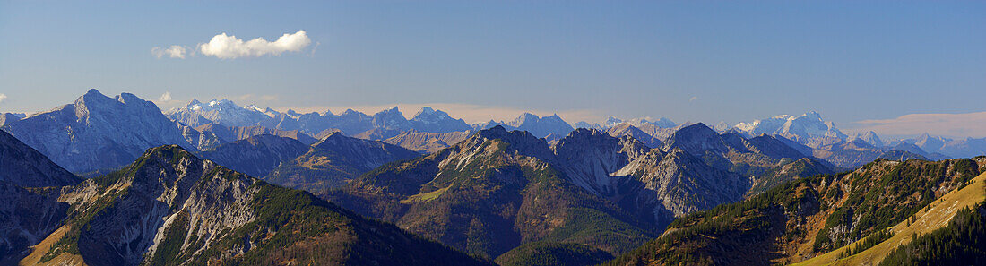 Panoramic view of Bavarian Alps, Bavaria, Germany