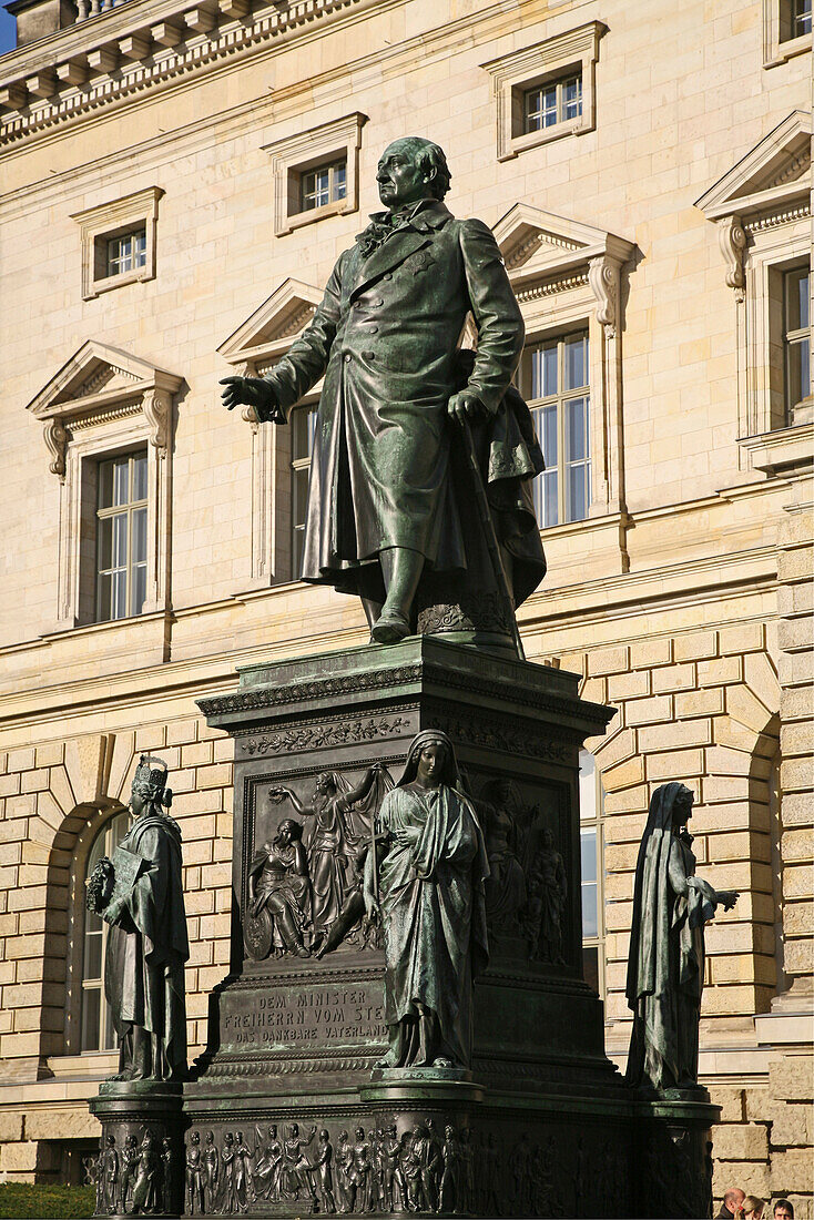 memorial statue to the baron, Freiherr vom Stein in front of the house of representatives, Berlin, Germany