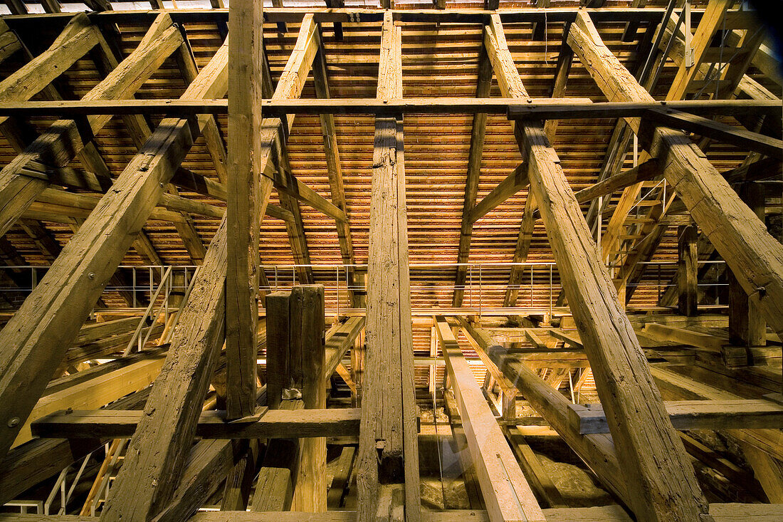 historic roof timbers of the chapel of the Holy Ghost, Berlin