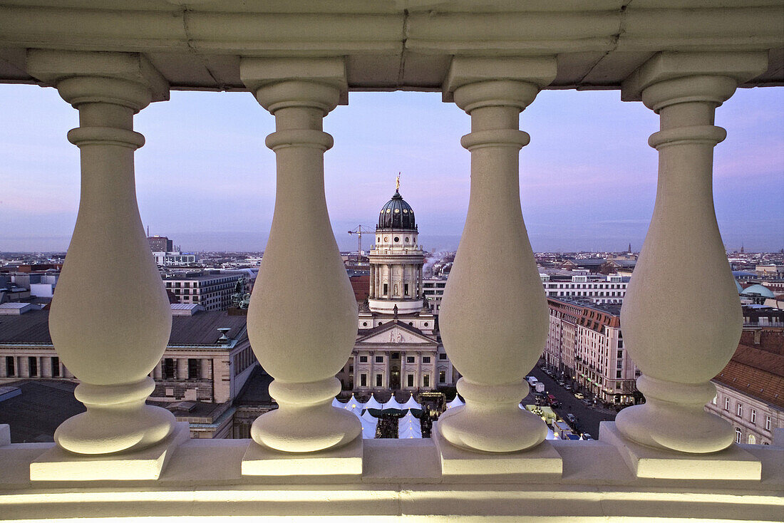 View to French Cathedral, Gendarmenmarkt, Berlin, Germany
