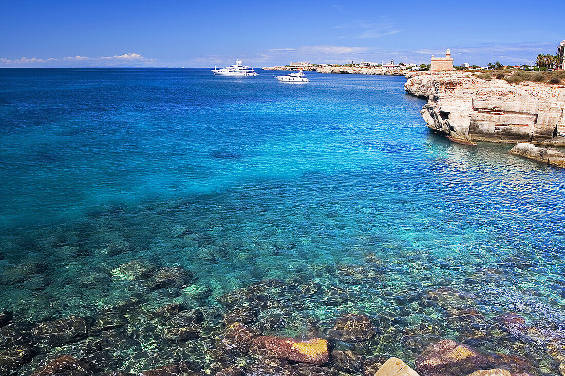 Cliffs in Ciudadela. Menorca. Spain.