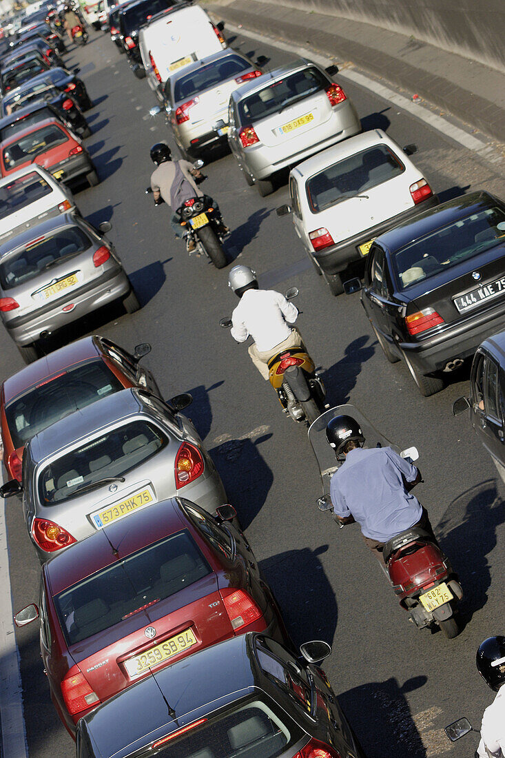 Rush hour traffic near Pont Alexandre III. Paris. France