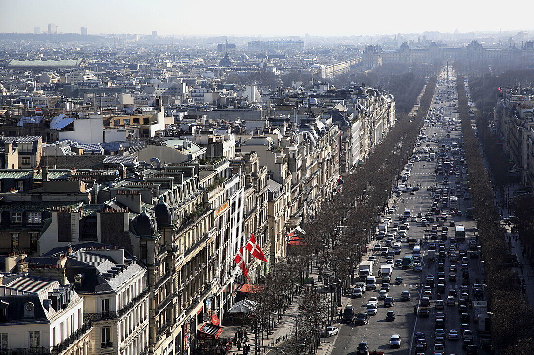 Avenue des Champs-Elysees. Paris. France