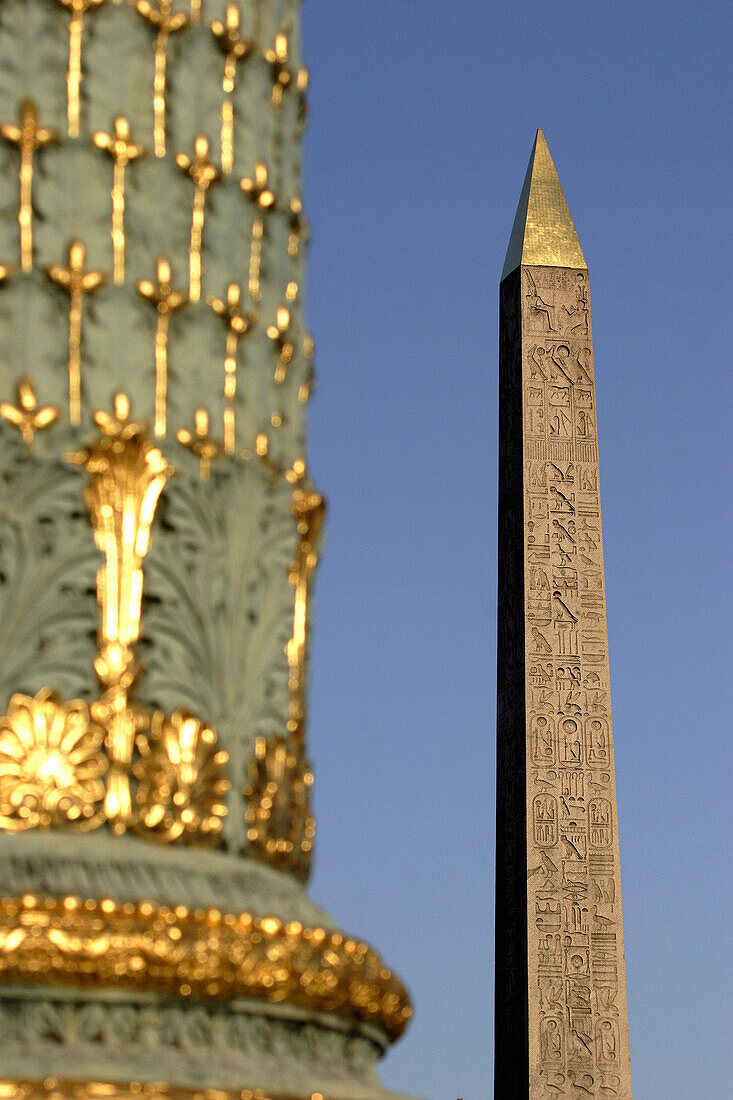 Obelisk from Luxor on Place de la Concorde. Paris. France
