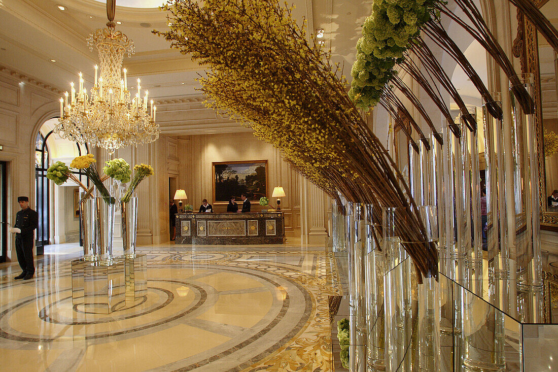 The lobby of Hotel Four Season George V. Paris. France