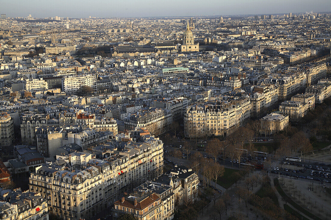 Aerial view of Paris. France