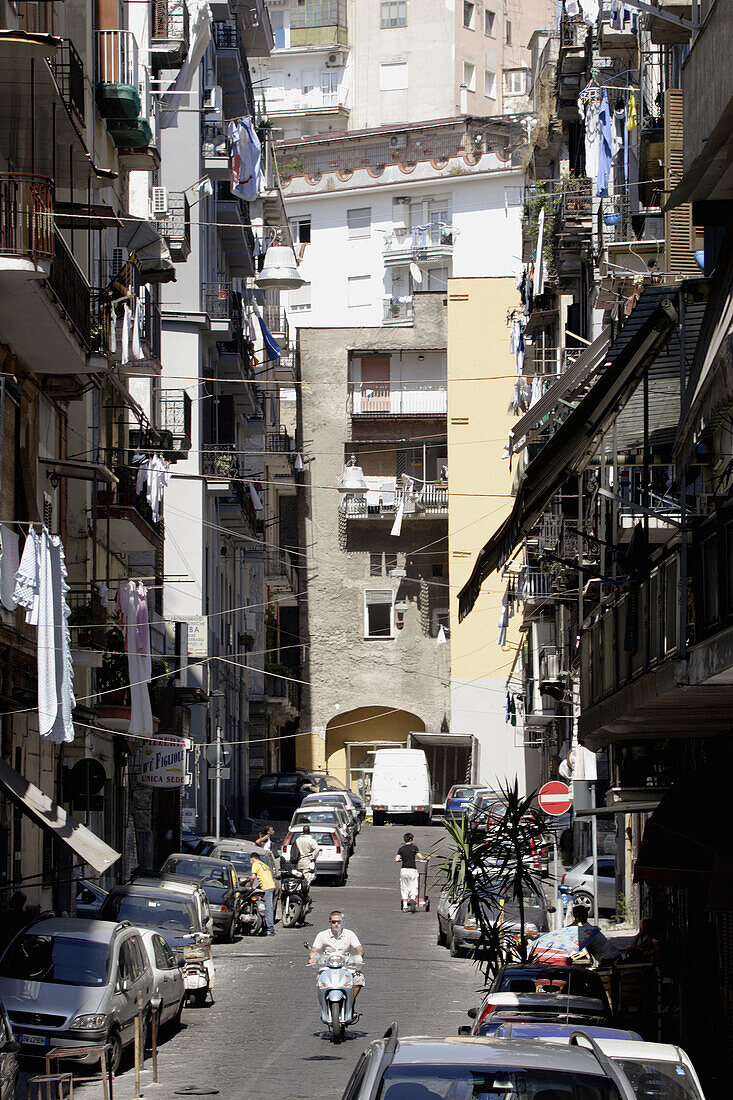 A back street of historic center of Naples. Campania. Italy