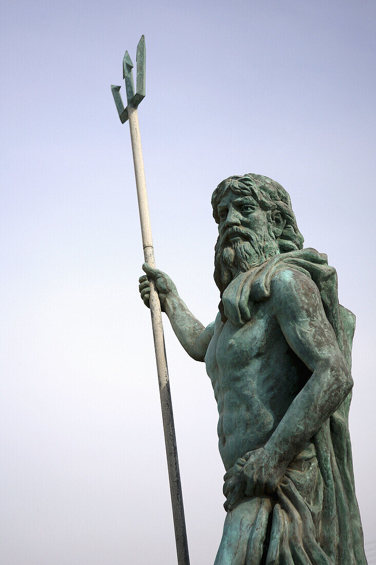 A statue of Poseidon on the lsland of Kos. Kos. Greece