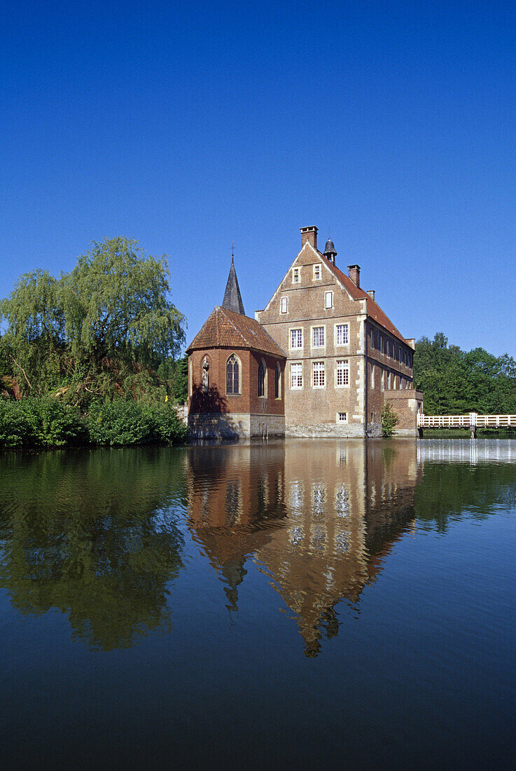 Burg Hülshoff, Havixbeck, Münsterland, Nordrhein-Westfalen, Deutschland