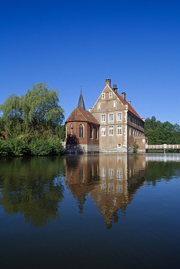 Castle Hulshoff, Havixbeck, Munsterland, North-Rhine Westphalia, Germany