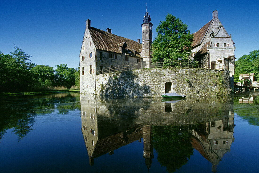 Vischering castle, Luedighausen, Muensterland, North Rhine-Westphalia, Germany