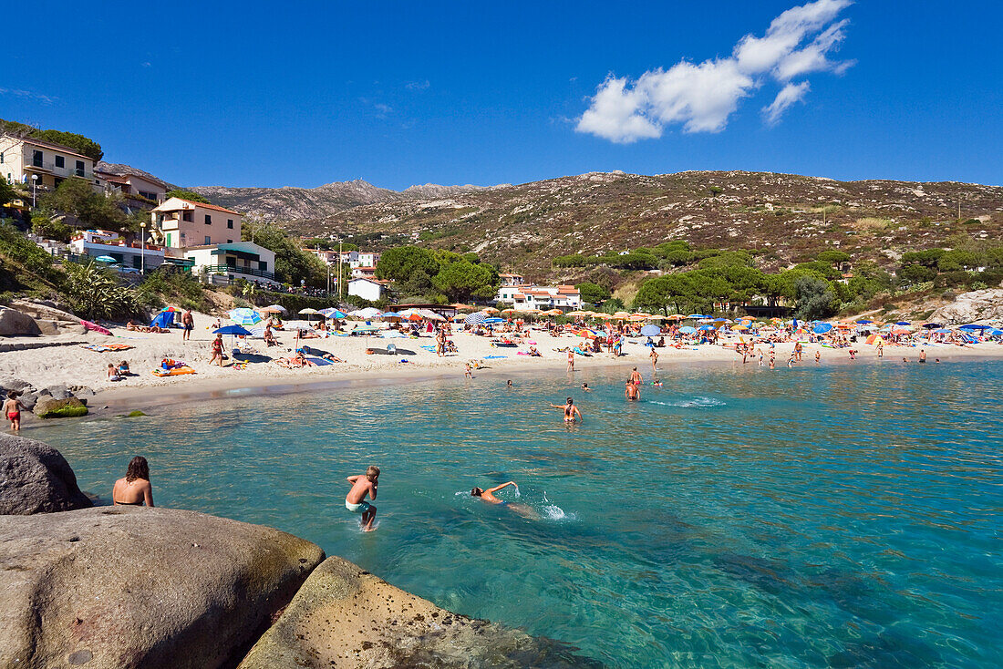 Beach at Seccheto, Elba, Italy