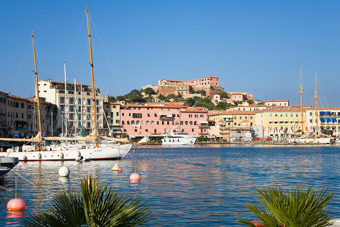 Harbour at Portoferraio, Island of Elba, Italy