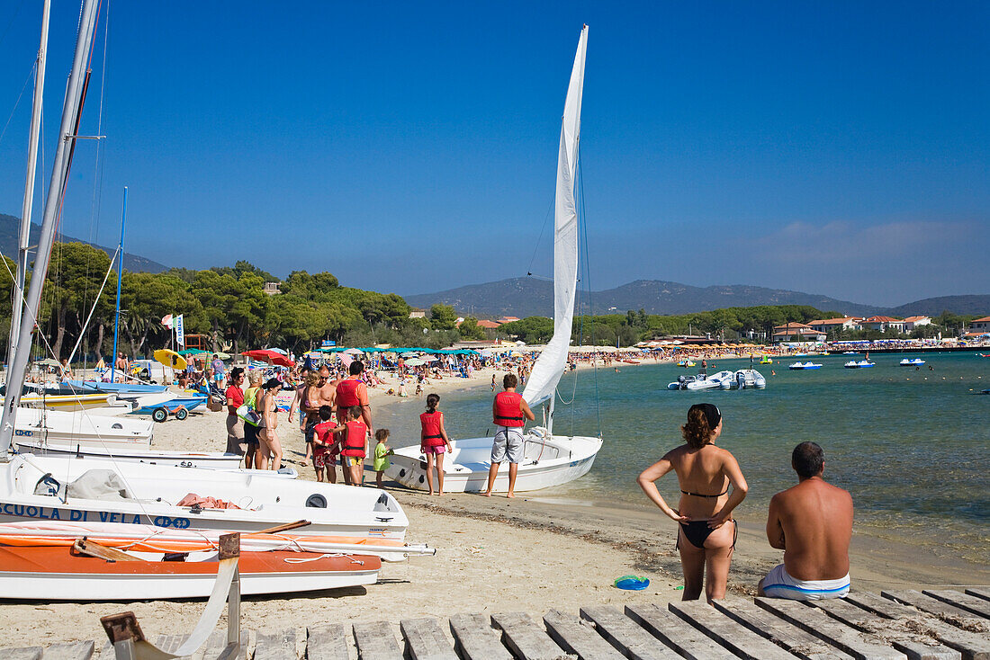 Beach at Marina di Campo, Elba, Italy