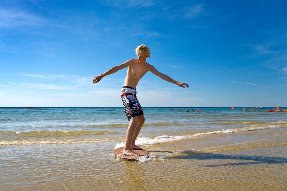 Beach surfer, Westerland, Sylt Island, Schleswig-Holstein, Germany