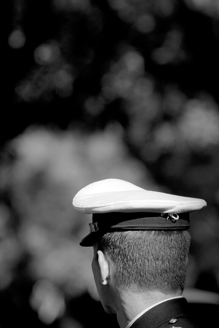 Spanish soldier during the Hispanic Day, Madrid. Spain