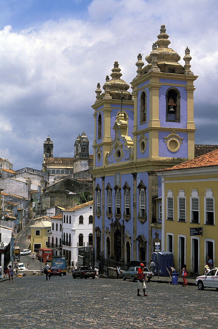 Nossa Senhora do Rosario dos Pretos church. Largo do Pelourinho. Salvador da Bahia. Brazil.