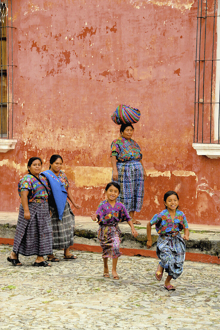 Women and girls, Antigua Guatemala. Guatemala