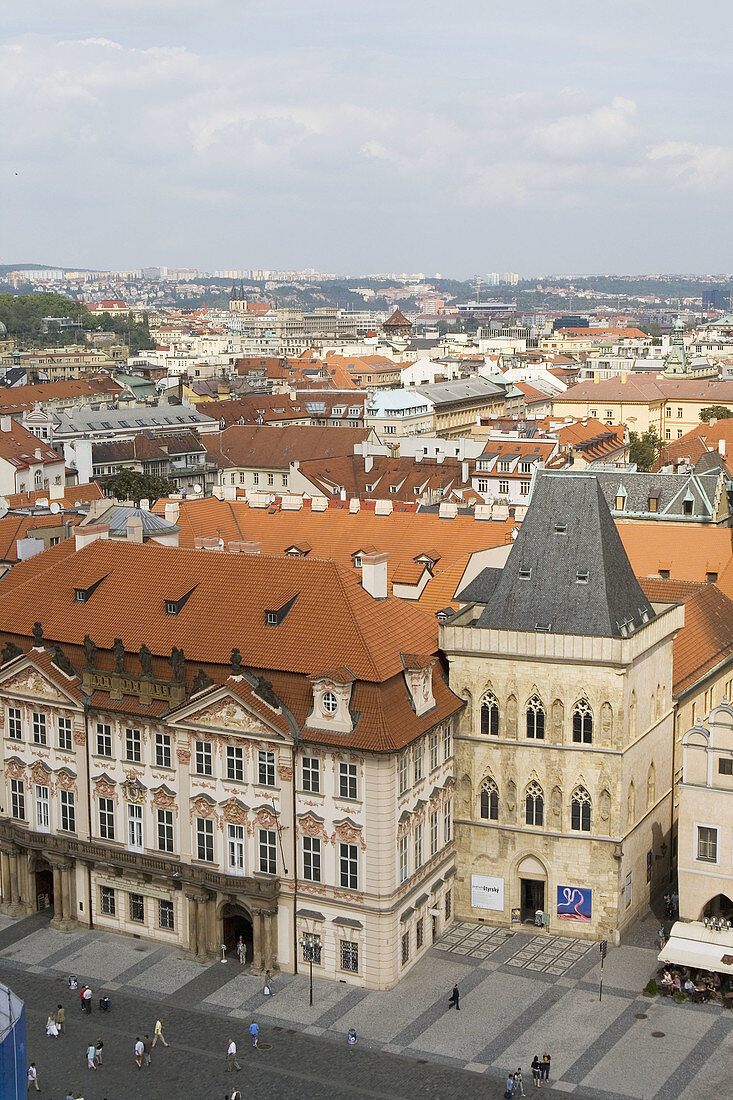 View from Old Town Hall on Old Town Square, Prague, Czech republic