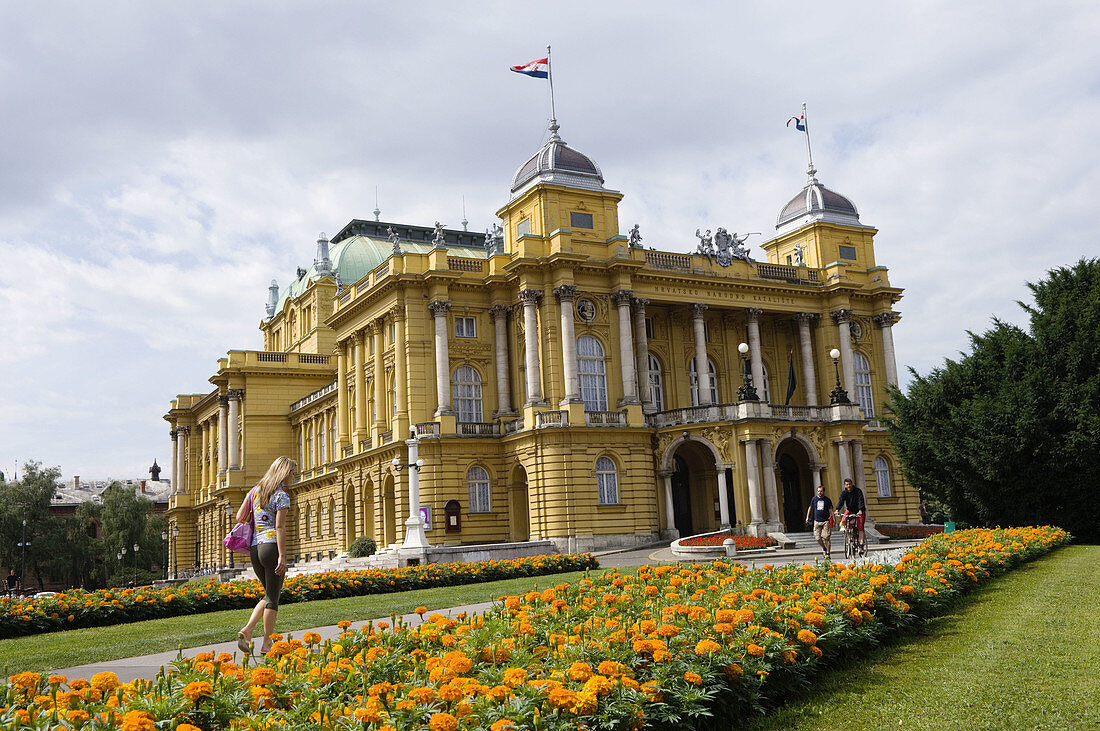 Croatian National Theatre in Marshall Tito Square, Zagreb, Croatia