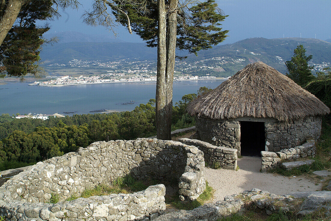 Monte de Santa Tecla. Pontevedra. Galicia. Spain. Celtic village of the 'cultura castreña'. 2nd century BC.