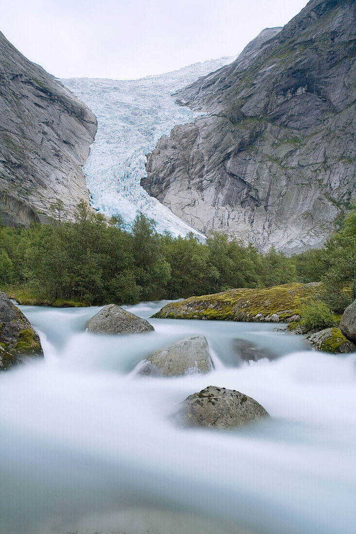 Jostedalsbreen glacier (Briksdalbreen). Sogn og Fjordane. Norway.