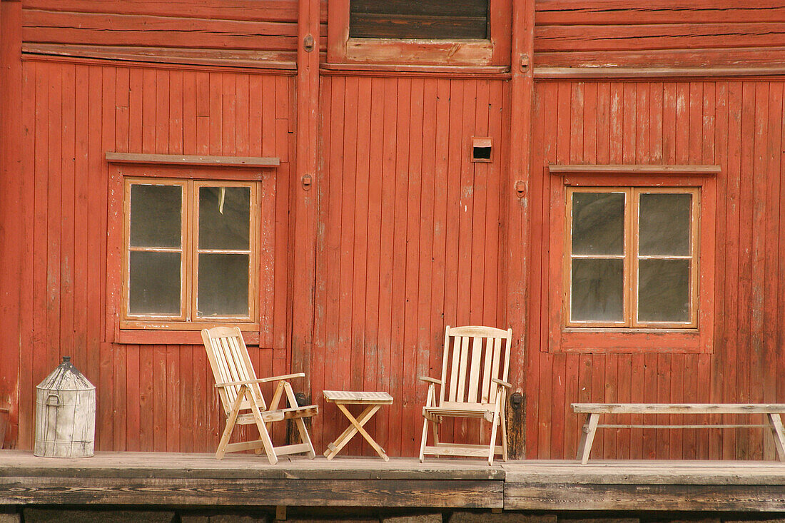 Wooden house in the city of Porvoo, Finland.