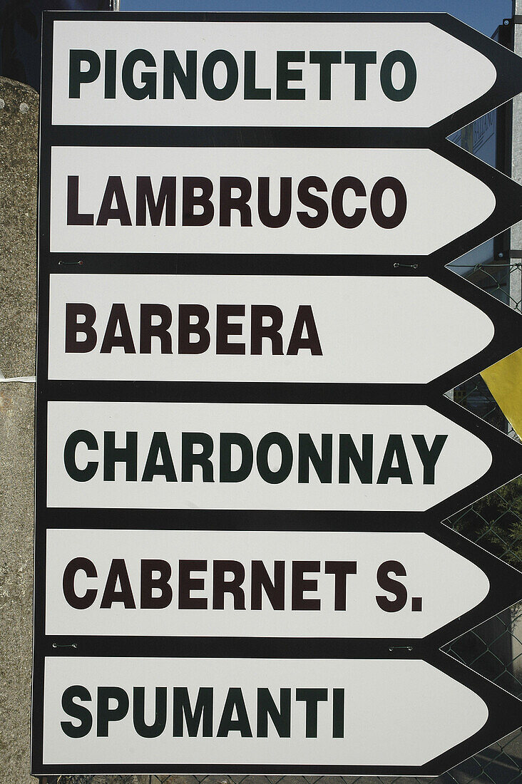 Bazzano (Bologna, Italy), wine boards produced by a local  winery