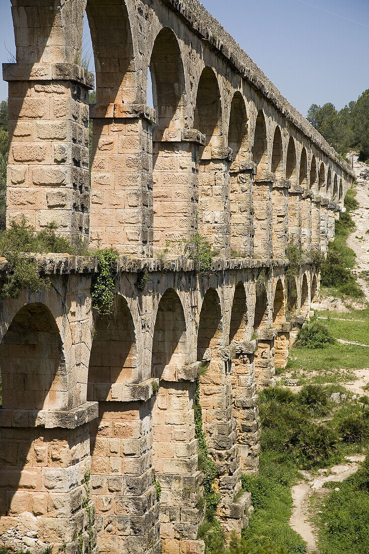 Aqueduct Pont del Diable. Unesco Heritage Site. Tarragona. Spain.