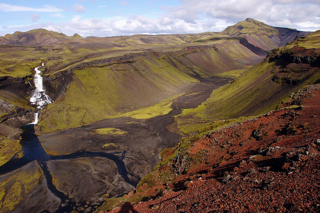 Færufoss waterfalls. Eldgjá. Iceland