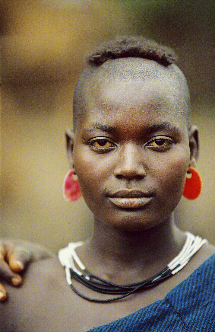 Portrait of a Bodi woman, Lower Omo Valley, Ethiopia