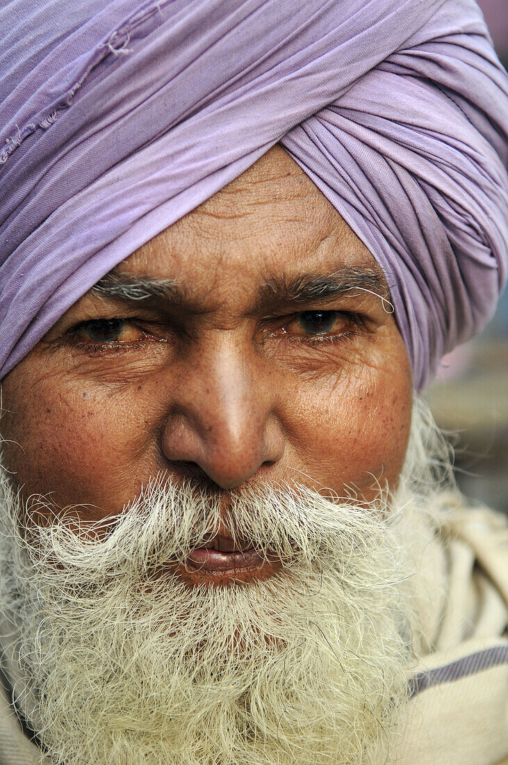 Portrait of a Sikh man taken in Amritsar, India
