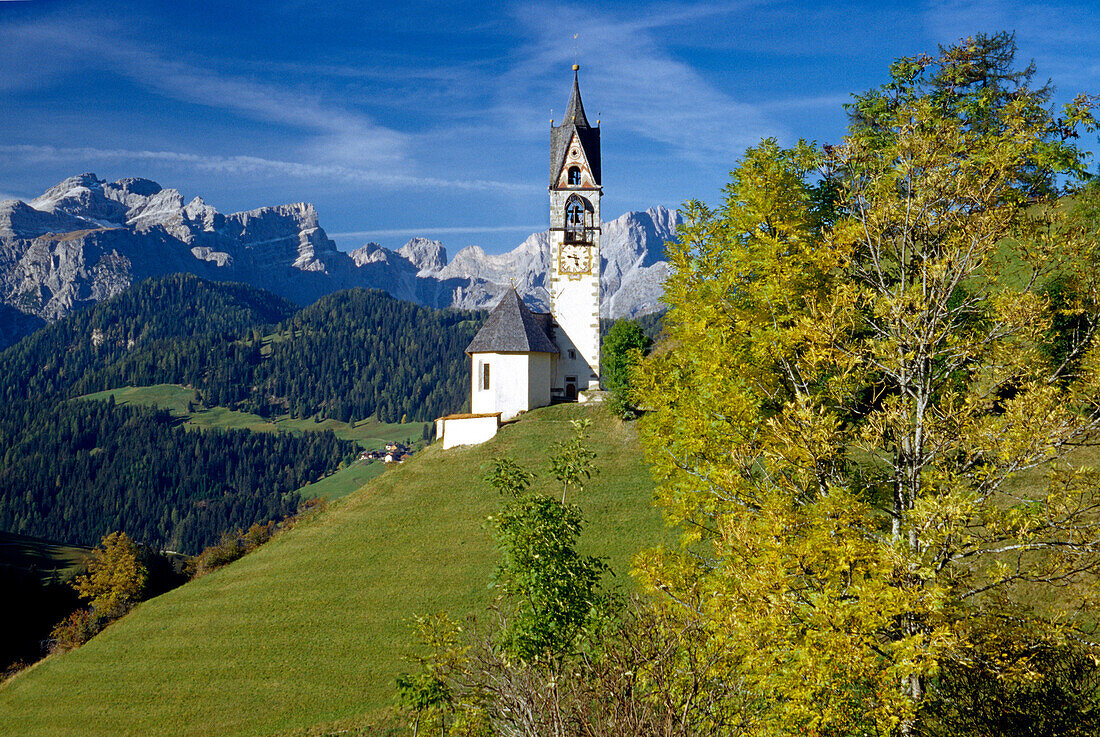 Santa Barbara, near Wengen/La Val, Val Badia, Dolomite Alps, South Tyrol, Italy
