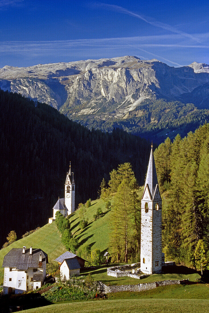 Santa Barbara, near Wengen, La Val, Val Badia, Dolomite Alps, South Tyrol, Italy