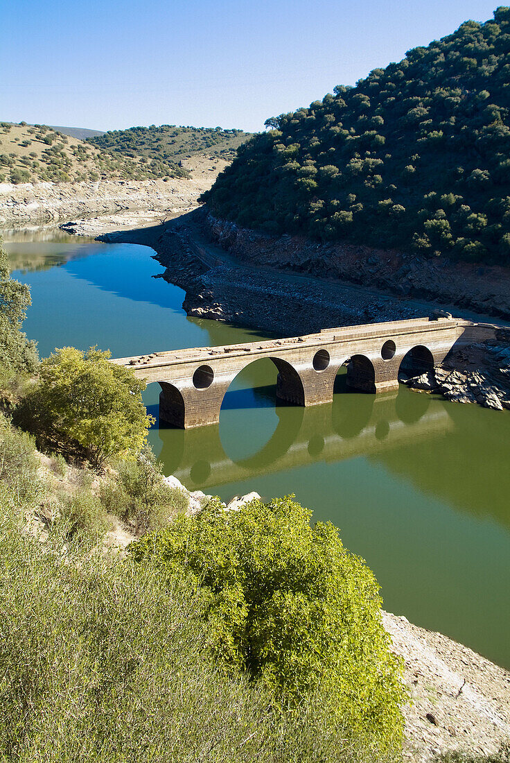 Tagus River. Monfrague Natural Park (Biosphere Reserve). Cáceres province. Extremadura, Spain