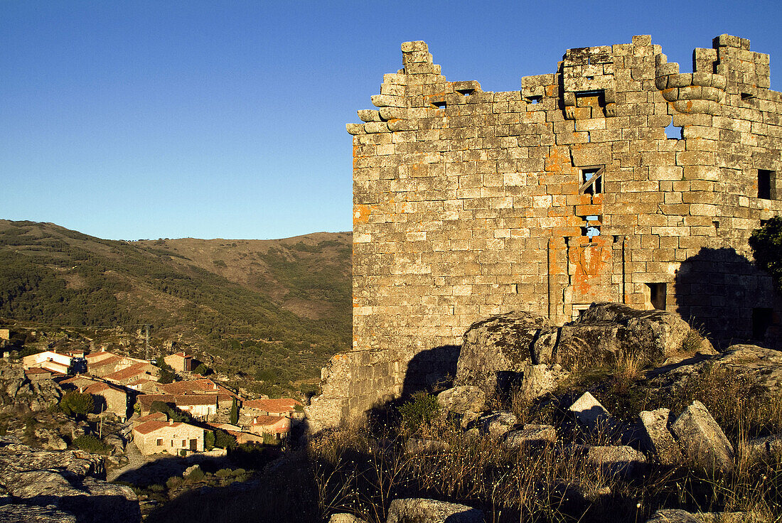 Trevejo castle, Caceres. Extremadura. Spain.