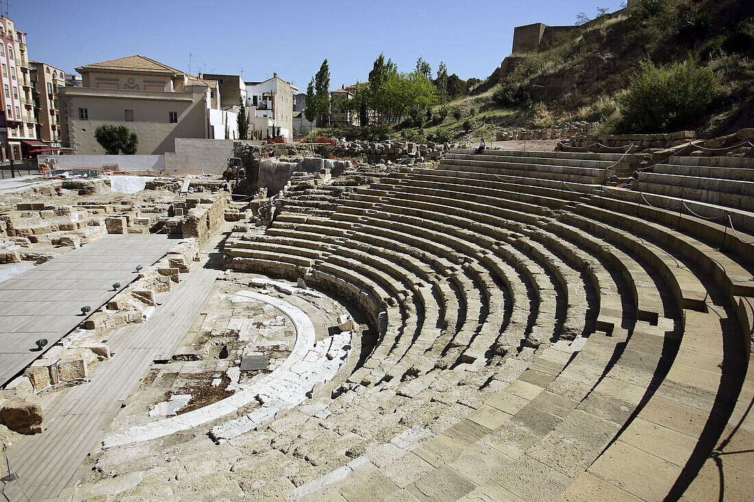 Roman theatre, Málaga. Andalusia, Spain.