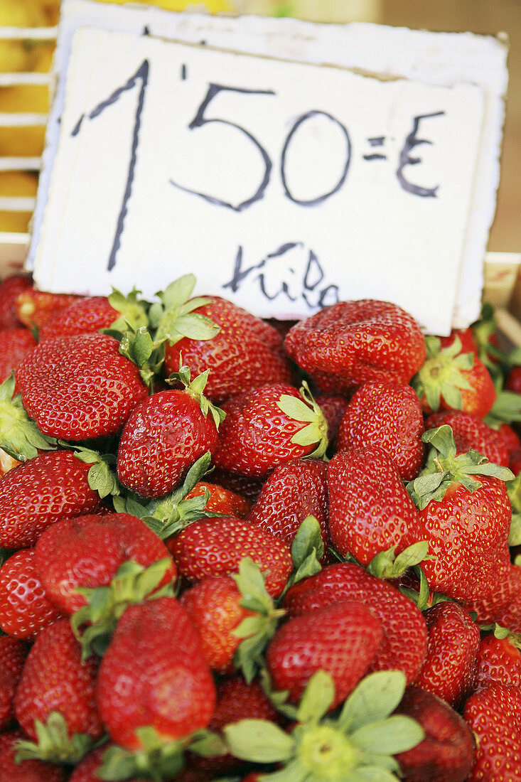 Strawberries. Price.