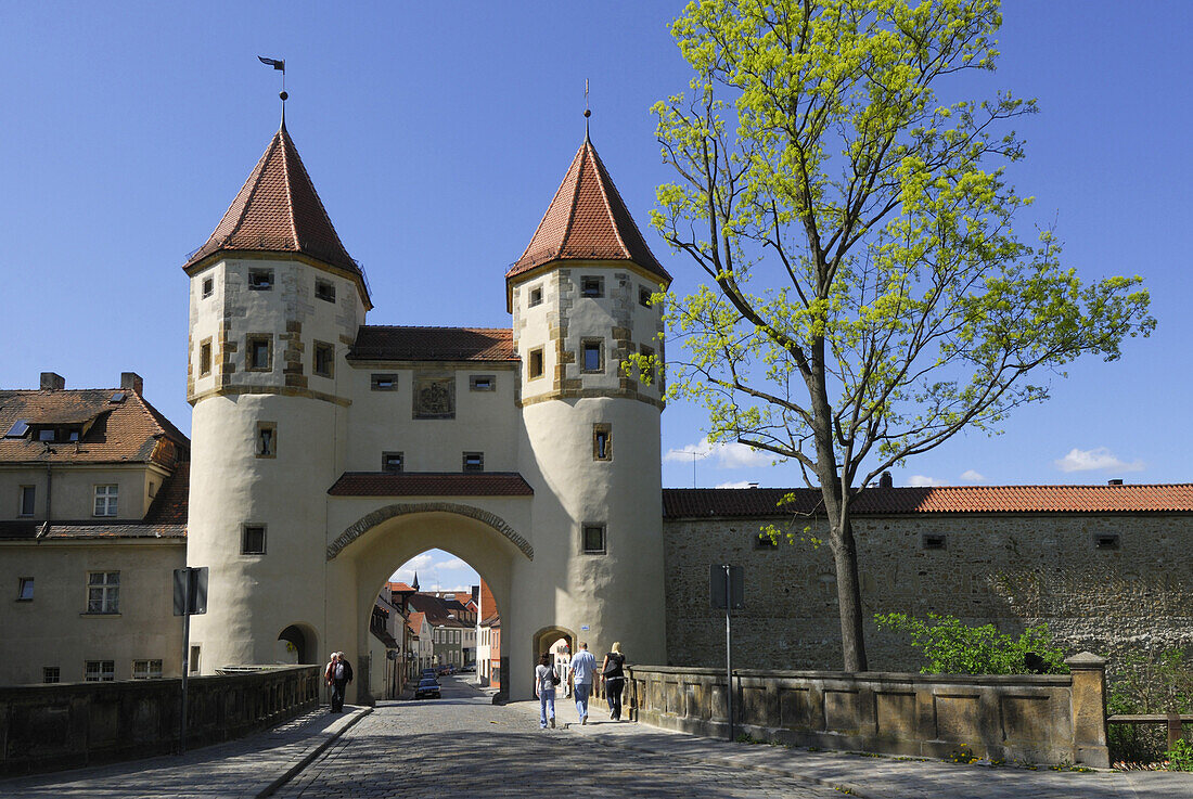 Nabburg Gate to Old Town, Amberg, Upper Palatinate, Bavaria, Germany
