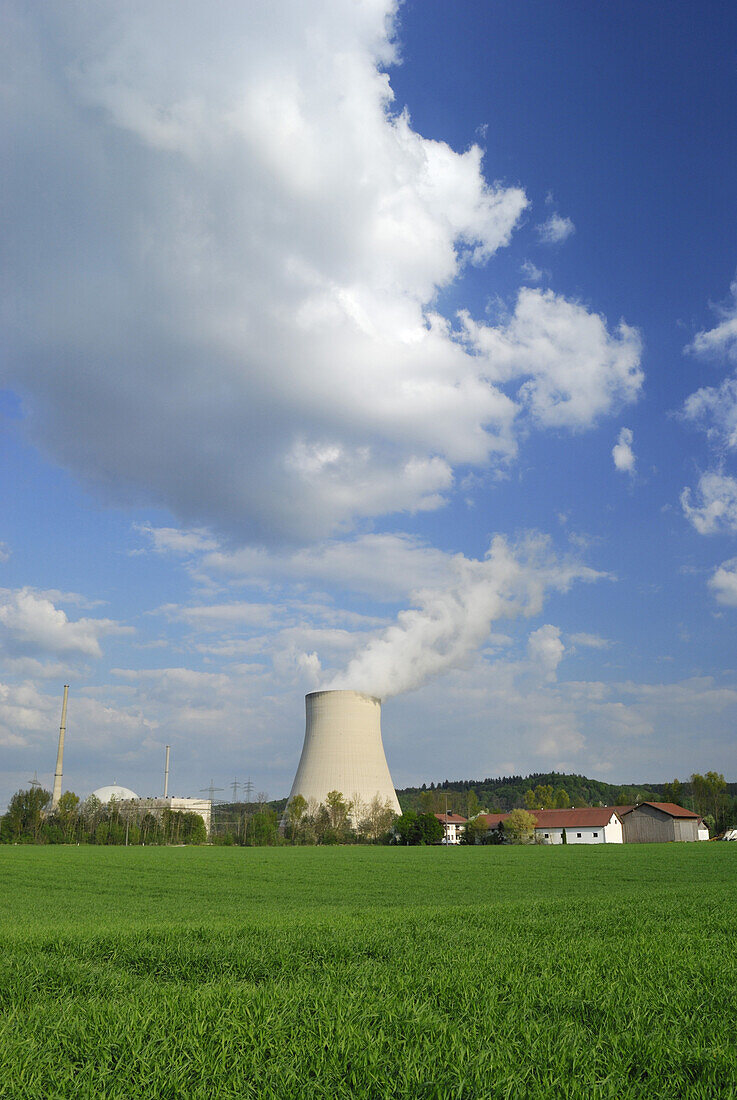 Kernkraftwerk Isar II, Niederaichbach bei Landshut, Niederbayern, Deutschland