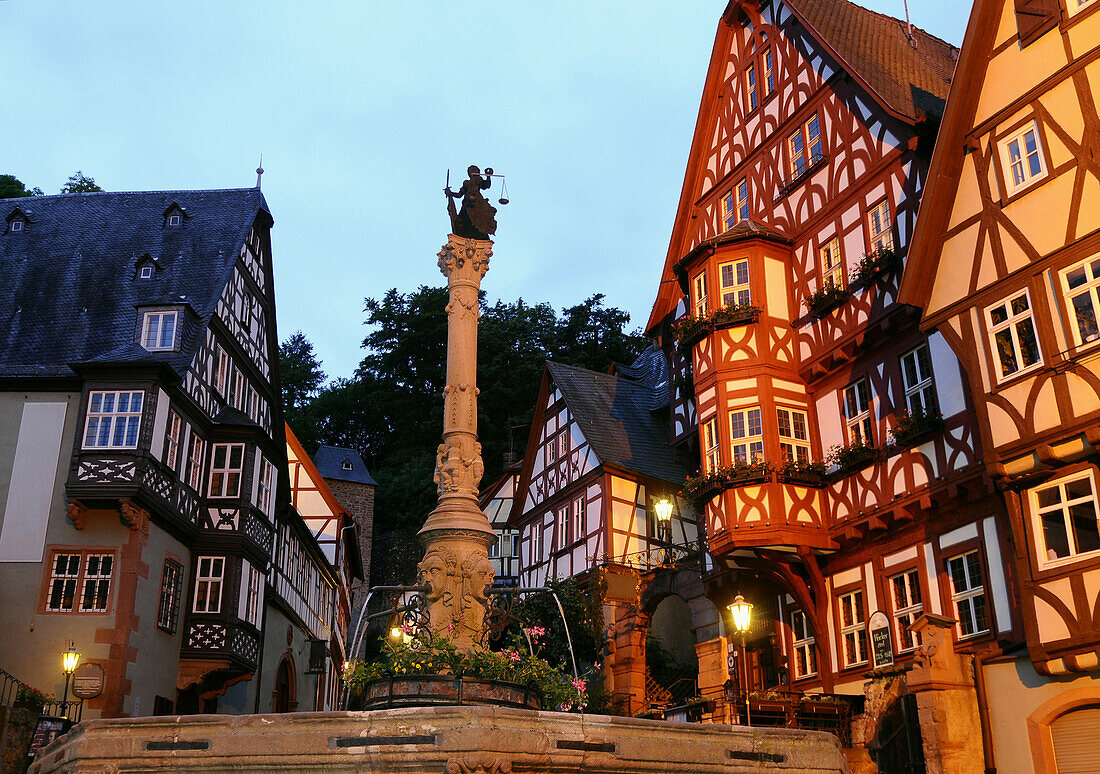 Half-timbered houses, Miltenberg, Spessart, Lower Franconia, Bavaria, Germany