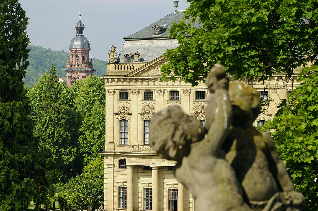 Wuerzburg Residence with the Court Gardens, Wuerzburg, Lower Franconia, Bavaria, Germany