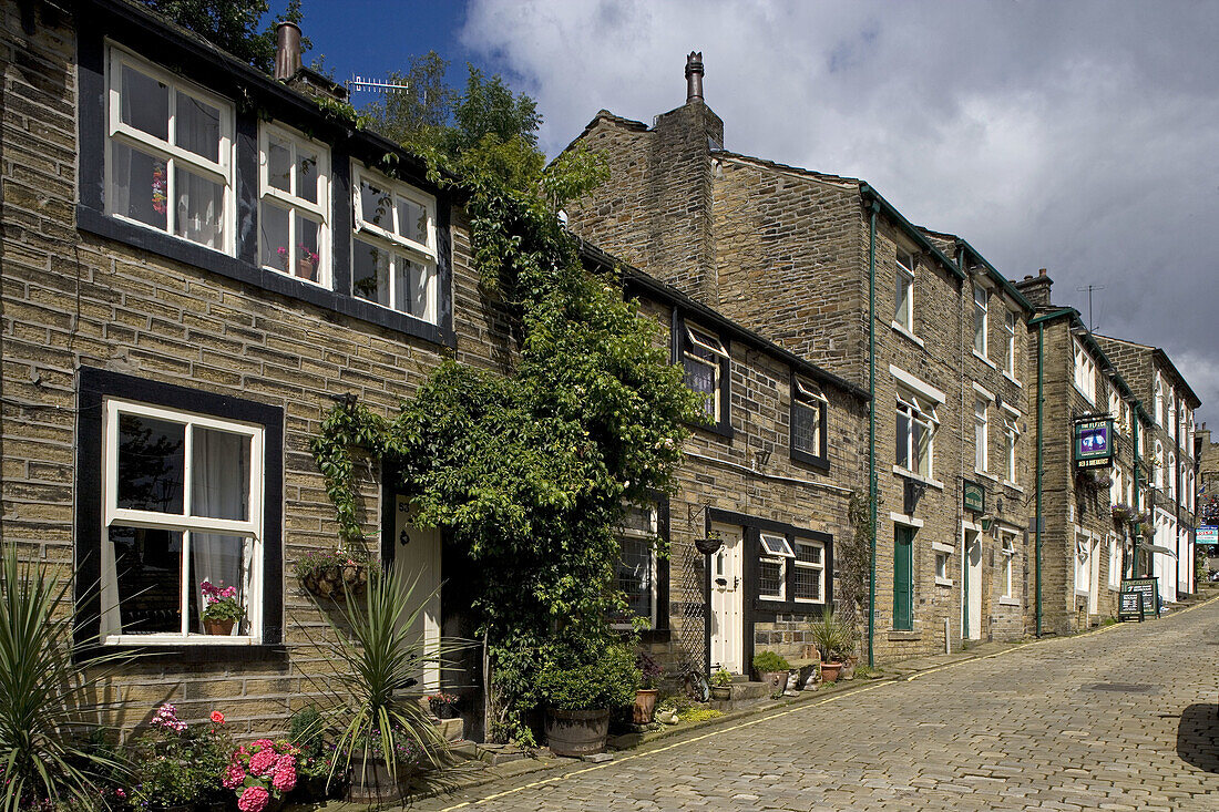 Haworth, Main street, Brontes town, West Yorkshire, UK