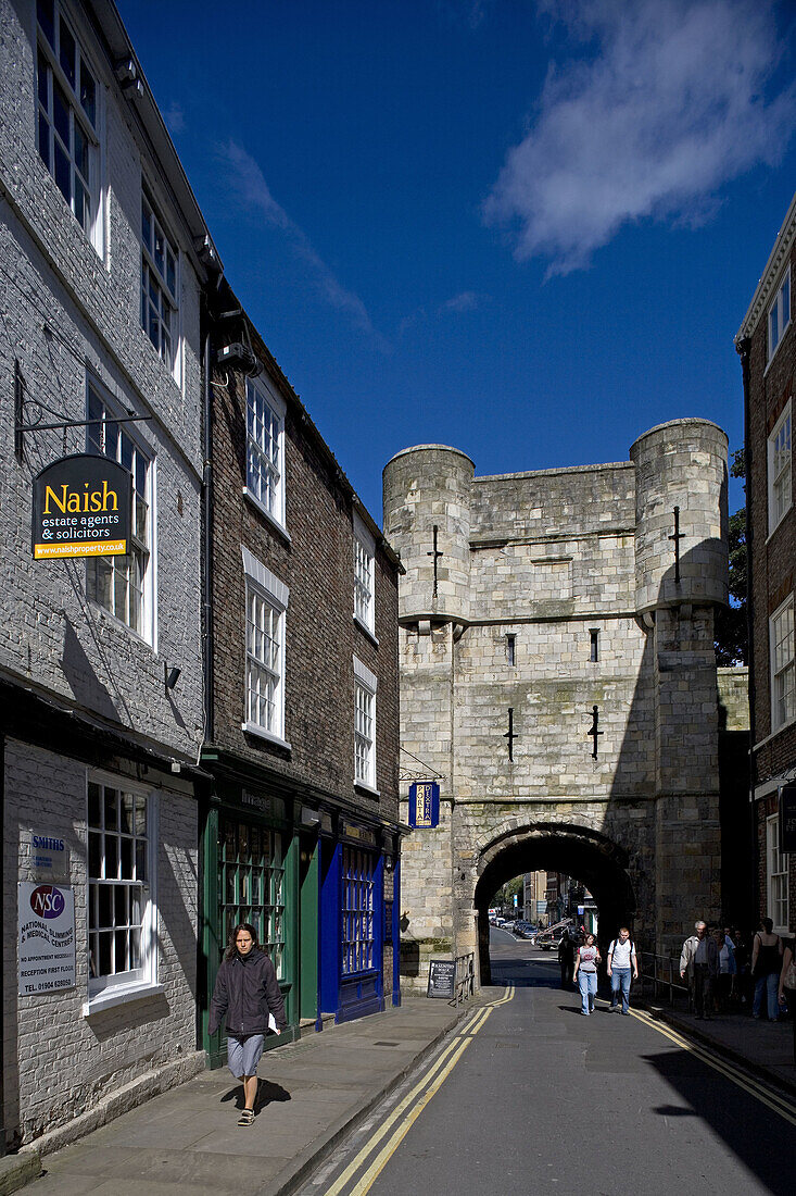 York, High Petergate, Bootham Bar, North Yorkshire, UK