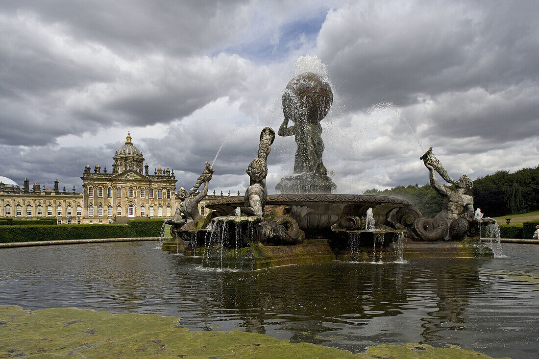 Castle Howard, by Sir John Vanburgh, and Nicholas Hawksmoor, for Charles Howard, 1699, baroque style, North Yorkshire, UK