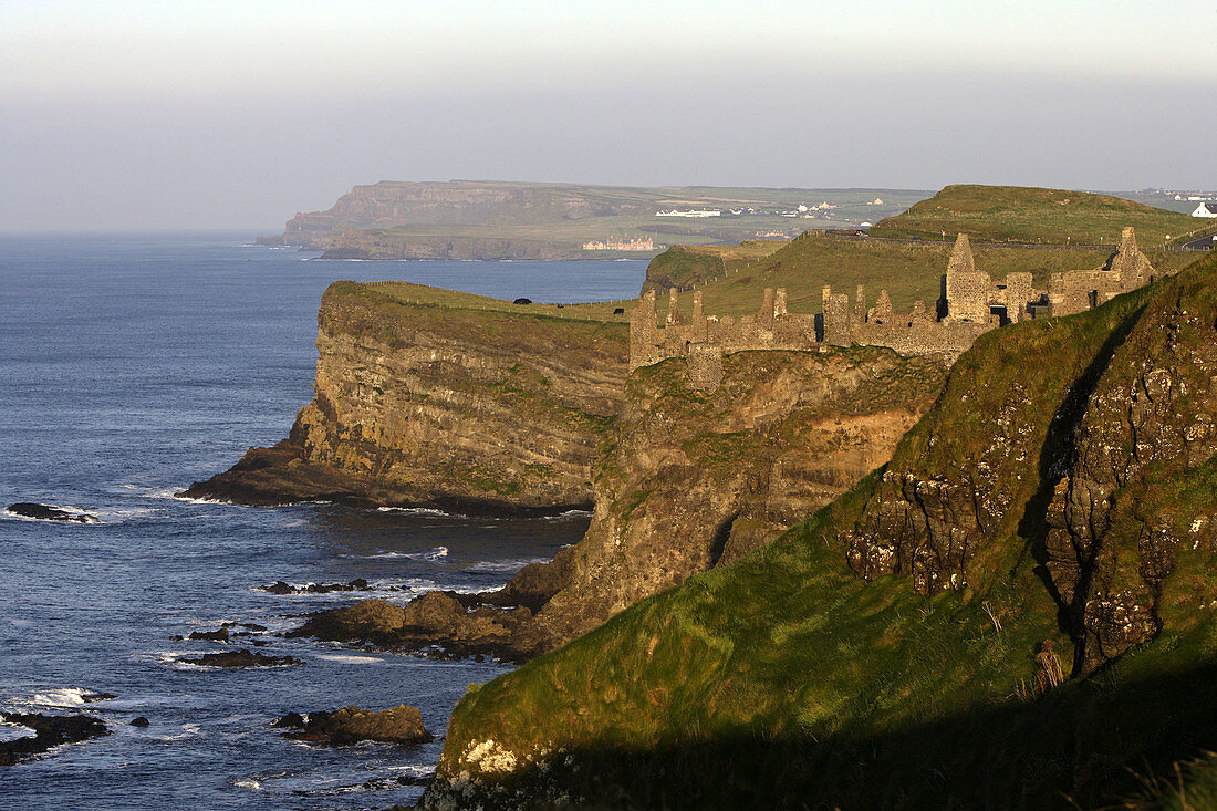 Northern Ireland, Dunluce Castle, 13th, 16th -17th centuries, Co. Antrim, UK